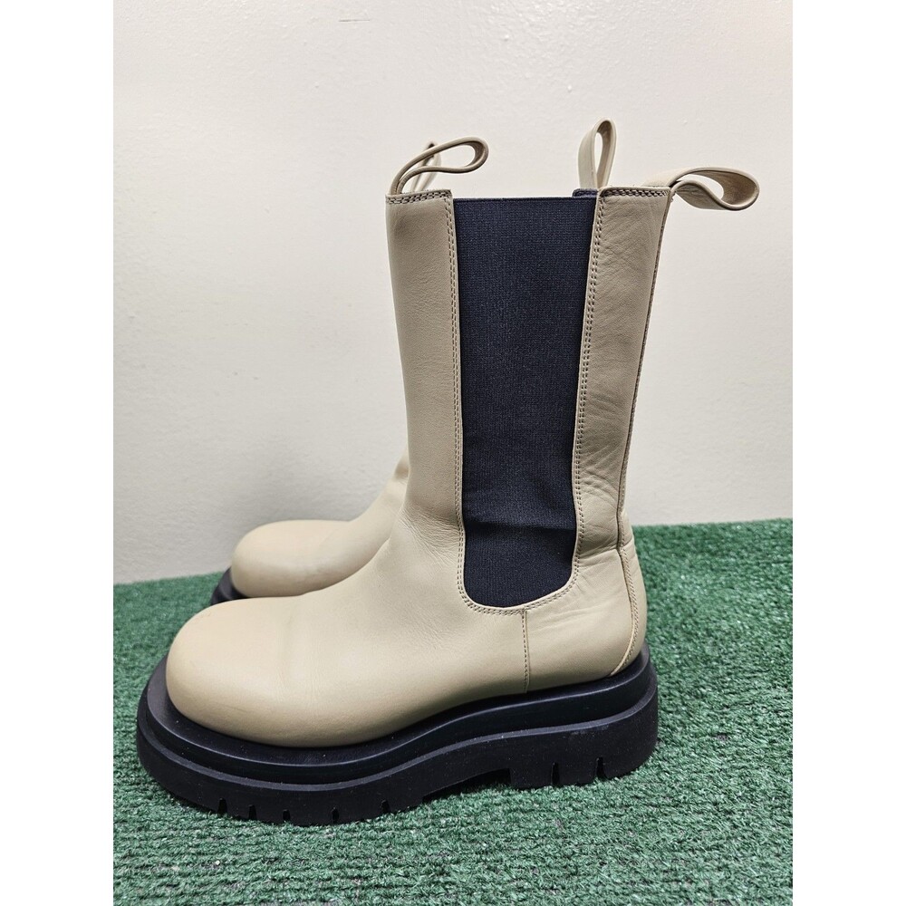 Bottega Veneta Lug Chelsea Boots Sea Salt Women’s Platform EU 38.5 US 8.5